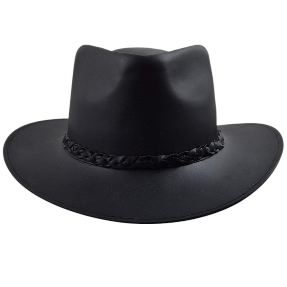 Melbourne Lderhut schwarz